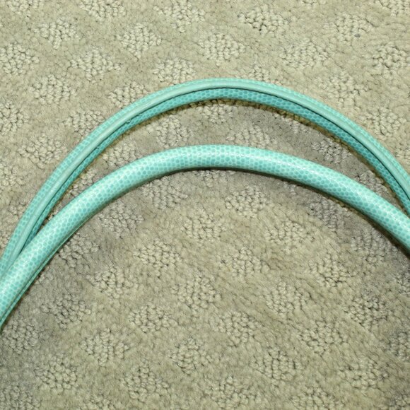 Maggi B Natural Straw & Aqua Blue Edging And Handles Handbag - Picture 7 of 15